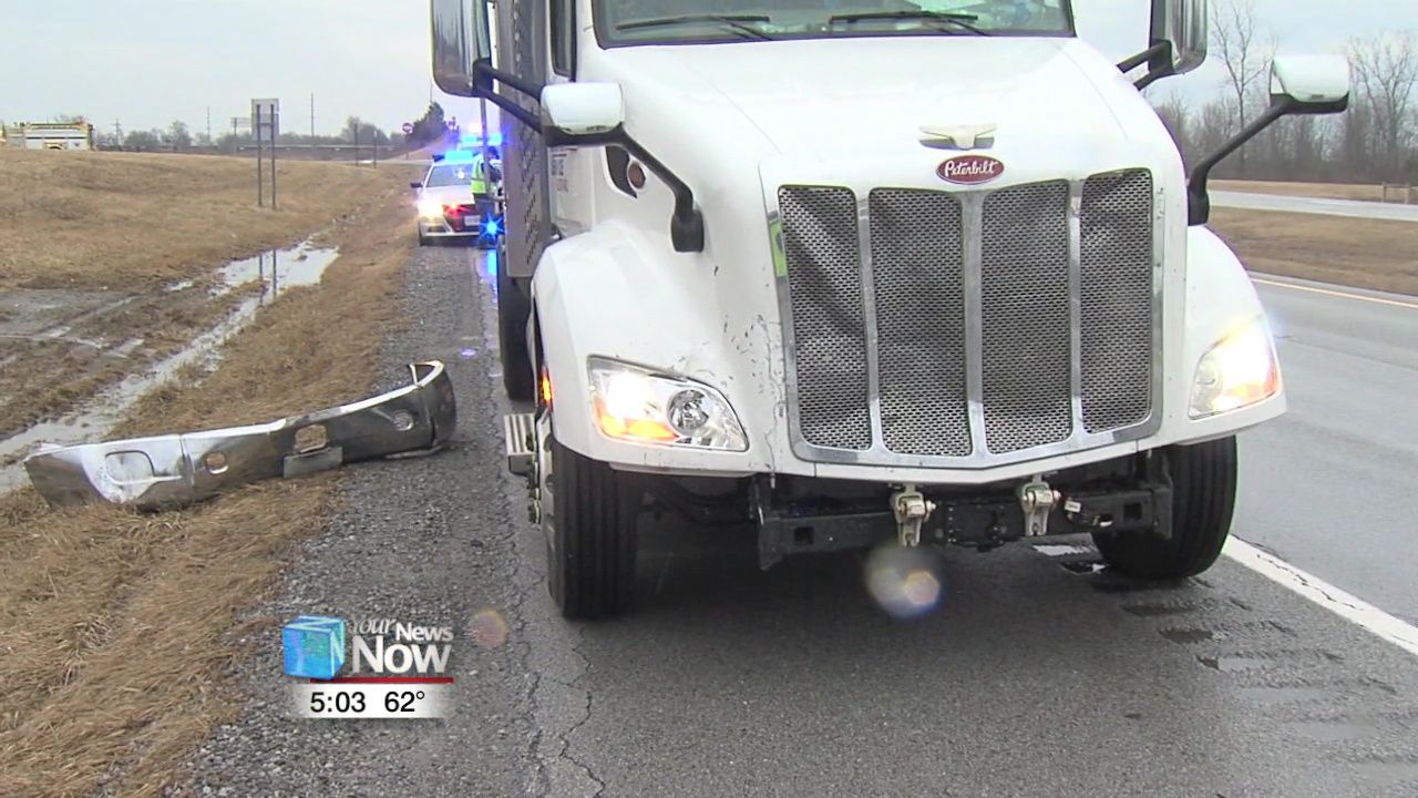 Only minor injuries reported after semi collides with car on U.S. 30 1.jpg